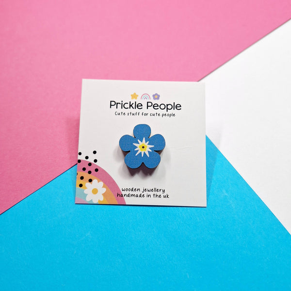 Prickle People - Forget-me-not Pin, Flower Brooch, British Wildlife