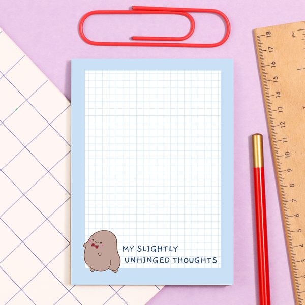 Fluffmallow - A6 Unhinged Thoughts Note Pad