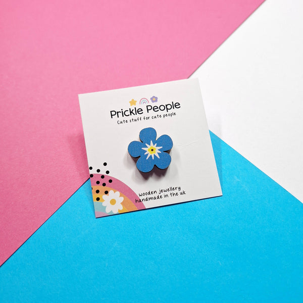 Prickle People - Forget-me-not Pin, Flower Brooch, British Wildlife