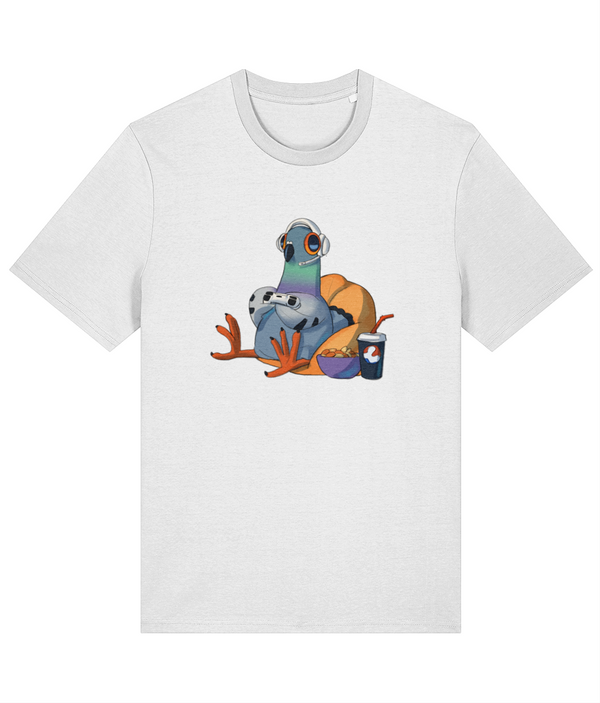 Ellen S Artwork Dave the Gaming Pigeon Adults Unisex Premium T-shirt