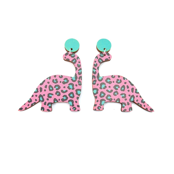 Prickle People - Dinosaur Earrings, Statement Earrings, Leopard Print