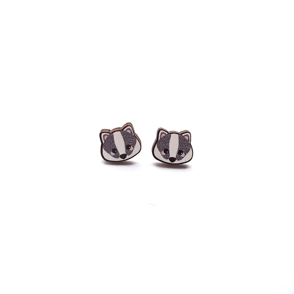 Prickle People - Badger Stud Earrings - Sustainable Jewellery