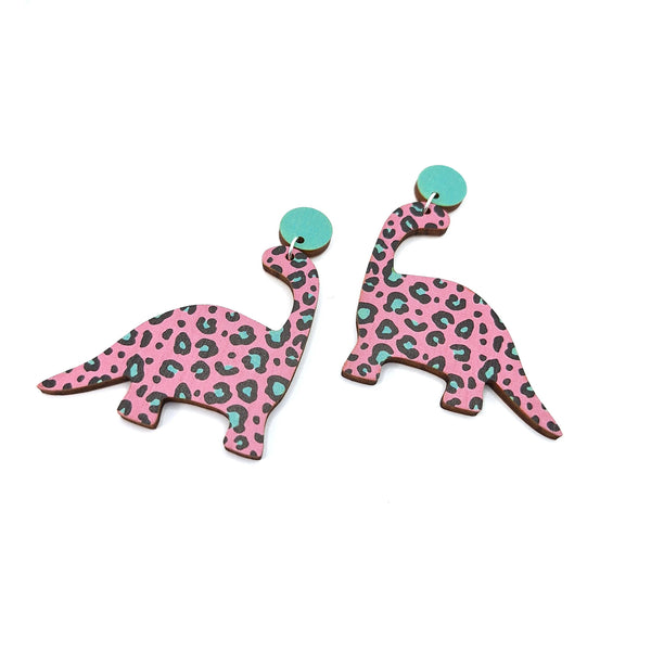 Prickle People - Dinosaur Earrings, Statement Earrings, Leopard Print