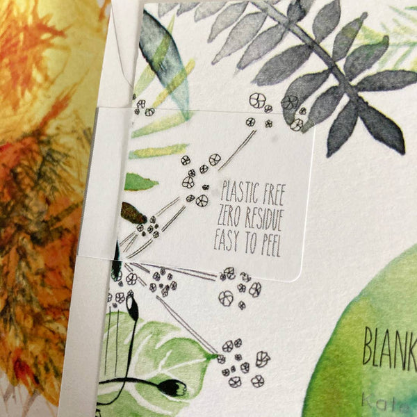 Kate Moby - Inky Blue Tit Blank Greeting Card