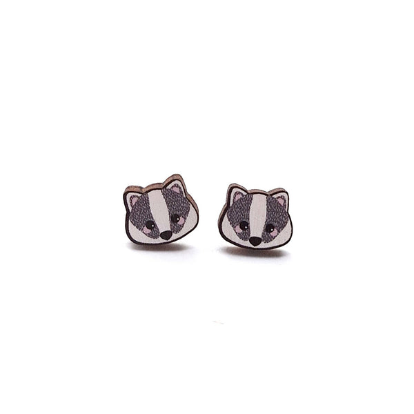 Prickle People - Badger Stud Earrings - Sustainable Jewellery