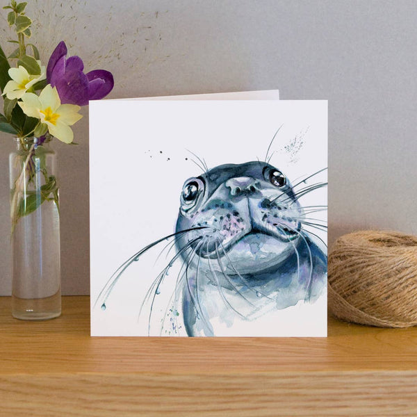 Kate Moby - Inky Seal Blank Greeting Card