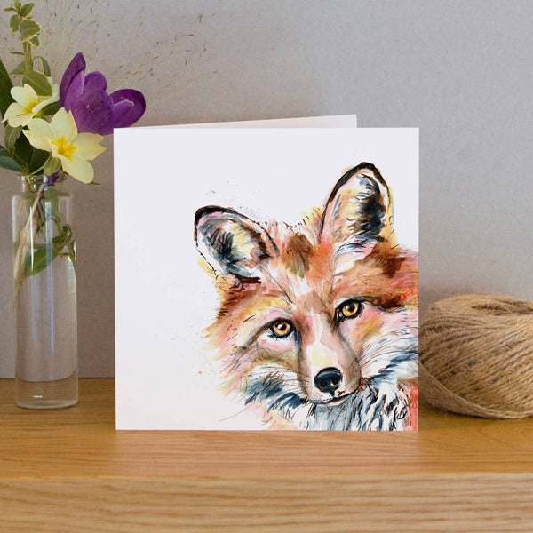 Kate Moby - Inky Fox Blank Greeting Card