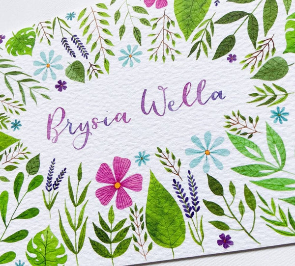 Eleri Haf Designs - Welsh "Get Well Soon" Card - Brysia Wella