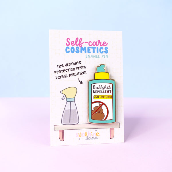 Sunshine Lane - Bullshit Repellant Gold enamel pin