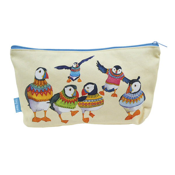 Wooly Puffins zipped pouch