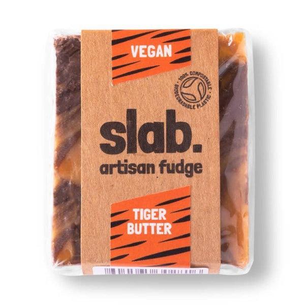 Slab Vegan Fudge - Tiger Butter