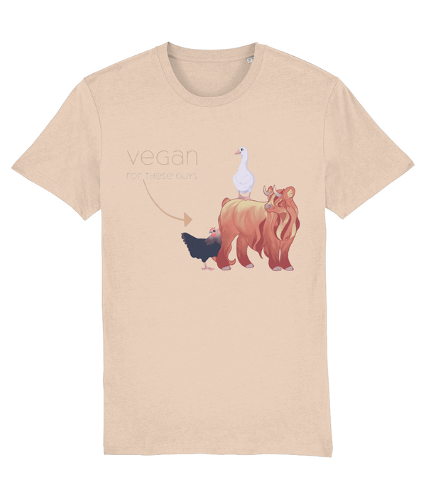 Vegan for these guys Adults unisex luxury t-shirt (new colours for December 2023)