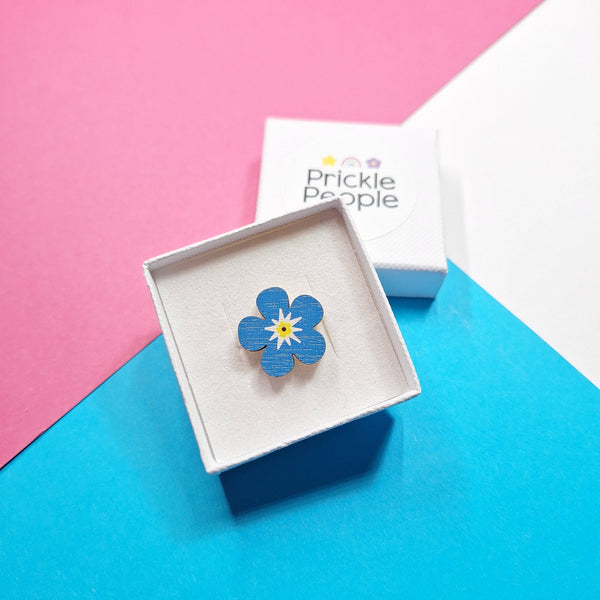 Prickle People - Forget-me-not Pin, Flower Brooch, British Wildlife
