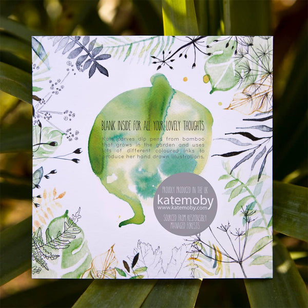 Kate Moby - Inky Seal Blank Greeting Card