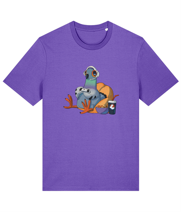 Ellen S Artwork Dave the Gaming Pigeon Adults Unisex Premium T-shirt