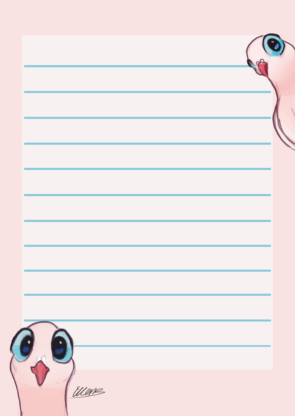Notepad - Pink Dove - Ellen S Artwork
