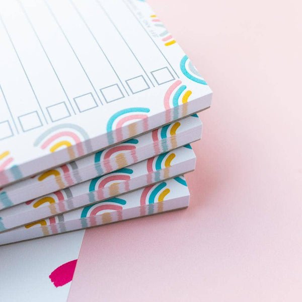 Jeff and the Squirrel - Get Shit Done Rainbow A6 Notepad | Recycled Stationery