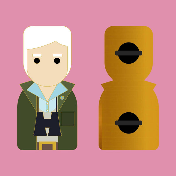 Hey There Munchquin - Little Icons David Attenborough inspired hard enamel pin