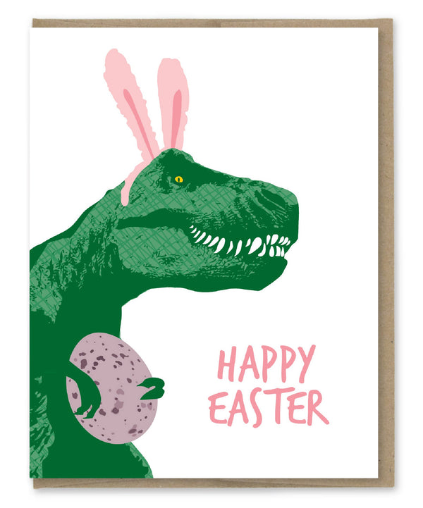 Modern Printed Matter - Trex Bunny Easter Card