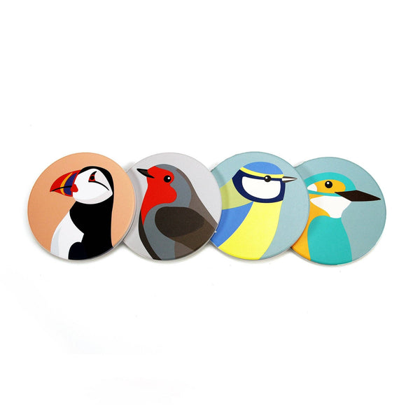 Half Moon Bay By Design - Coasters Set of 4 Ceramic - RSPB (Birds)