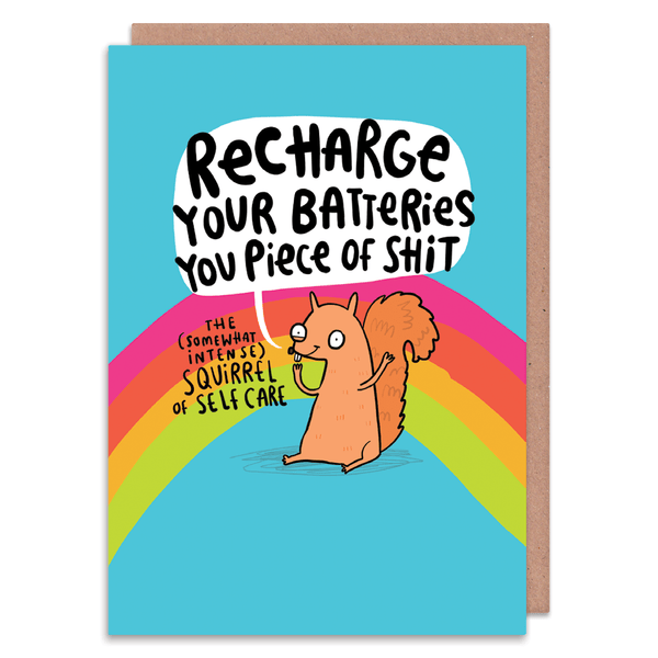 Whale & Bird - Squirrel Of Self Care Greeting Card | Self Care Card