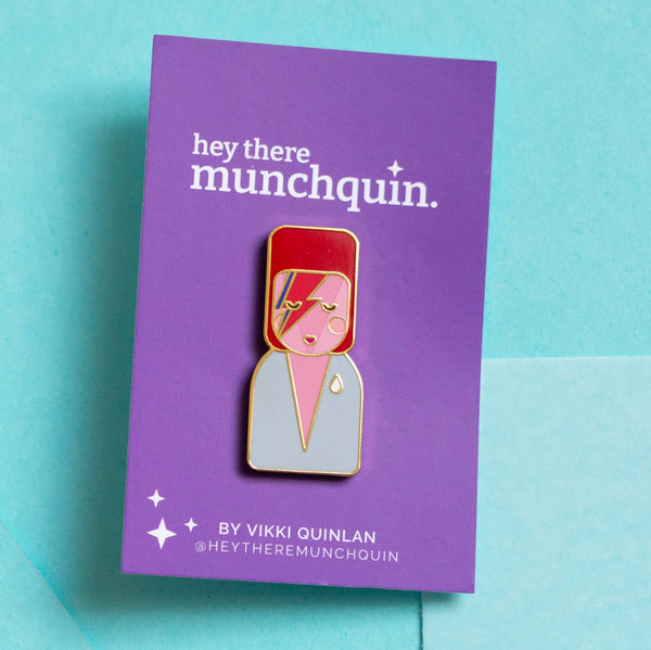 Hey There Munchquin - Little Icons David Attenborough inspired hard enamel pin