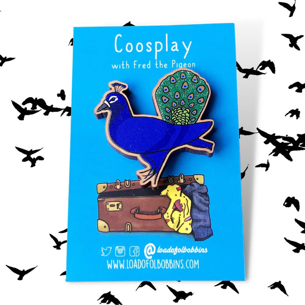 Peacock Pigeon Coosplay pin badge
