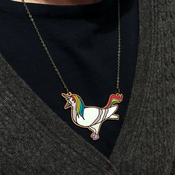 Fred the Pigeon Unicorn coosplay necklace