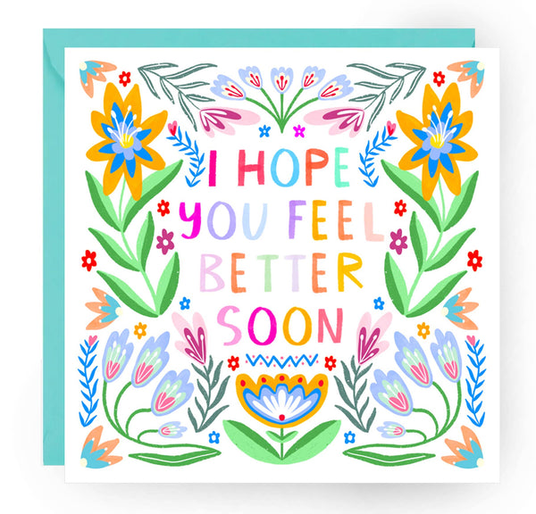 The Sunshine Bindery - Hope You Feel Better Soon Recycled Greetings Card