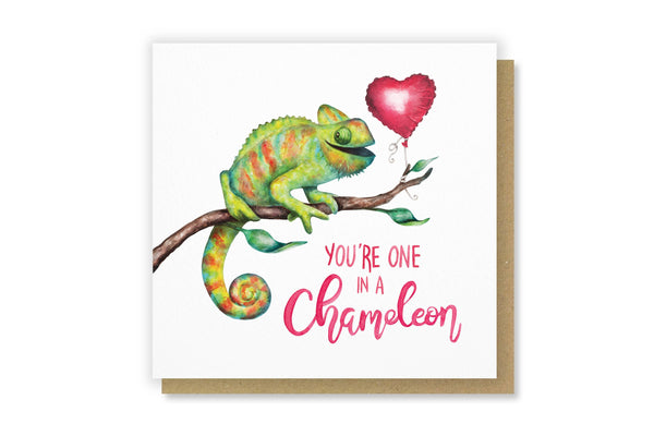 Citrus Bunn - One in a Chameleon - Funny Love Anniversary Greetings Card