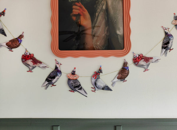 Beth Goodwin Designs - Pigeon Garland/Bunting - Pigeon Deocrations For Parties