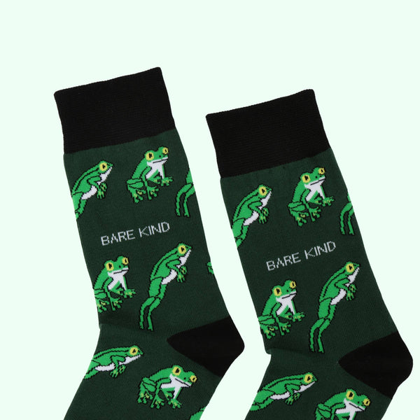 Bare Kind Socks - Tree Frog Socks | Bamboo Socks | Green Socks | Jungle Socks