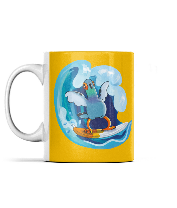 Surfs up  mug yellow