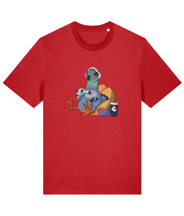 Ellen S Artwork Dave the Gaming Pigeon Adults Unisex Premium T-shirt