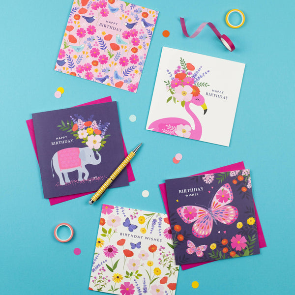 Klara Hawkins - Good Luck Greetings Card | Tiger with Lucky Clover