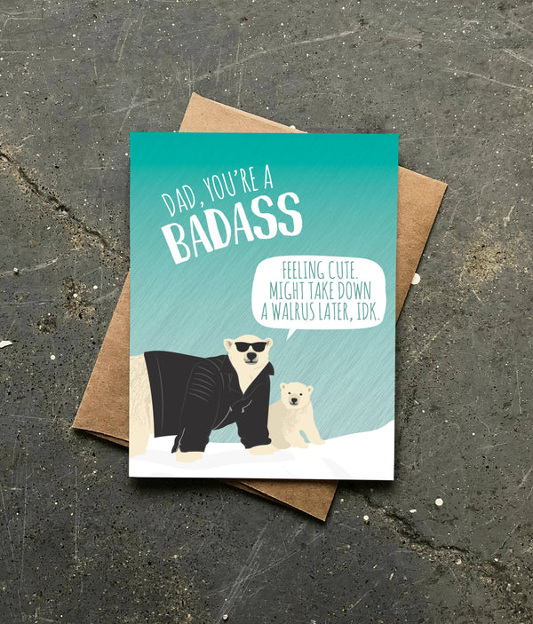 Modern Printed Matter - Badass Dad Card