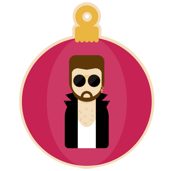 Hey There Munchquin - UV printed statement bauble inspired by George Michael