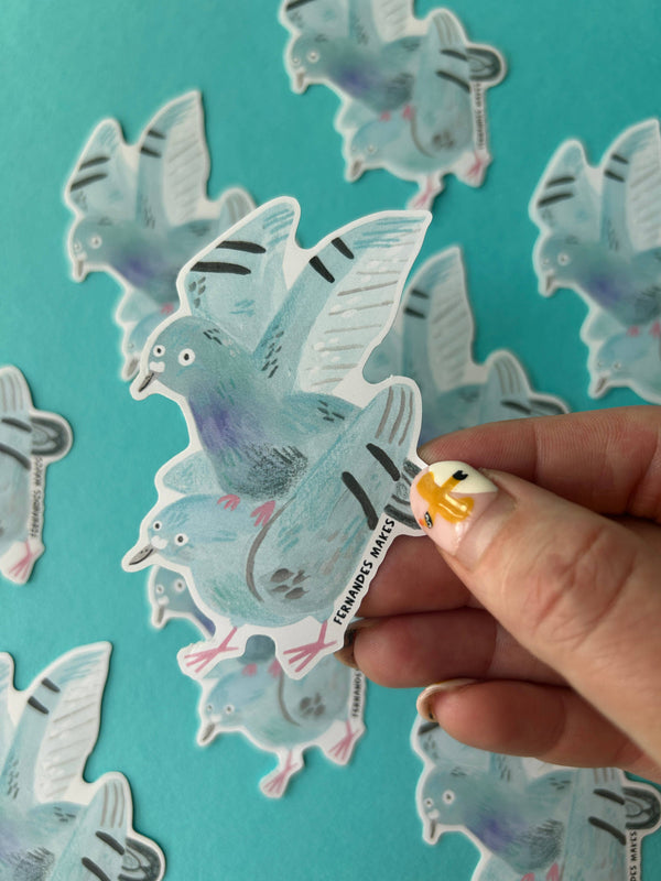 Fernandes Makes - Bruce and Barry Pigeon Vinyl Sticker