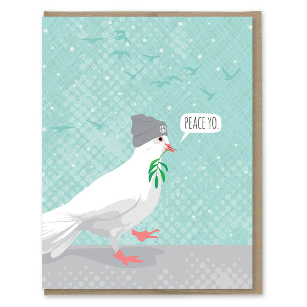 Modern Printed Matter - Peace Yo Dove Holiday Card