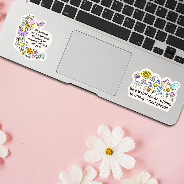 Sunshine Lane - Be Patient With Yourself Wildflower Sticker