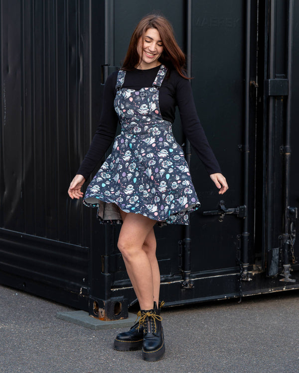 Rebel Romance - Rebel Romance x Katie Abey Pigeon Party Flared Pinafore