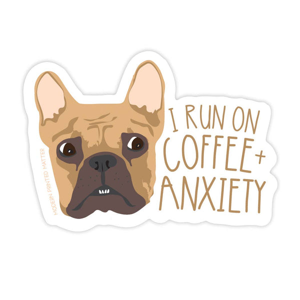 Modern Printed Matter - Coffee + Anxiety Sticker