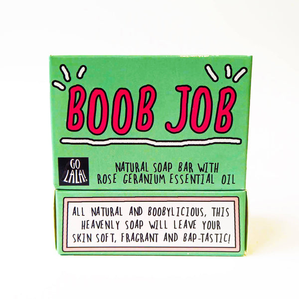 Go La La - Boob Job Soap Rose Geranium Funny Gift