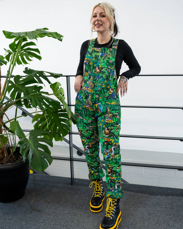 Rebel Romance - RESTOCK PRE ORDER - Rebel Romance Pond Birds Stretch Dungarees