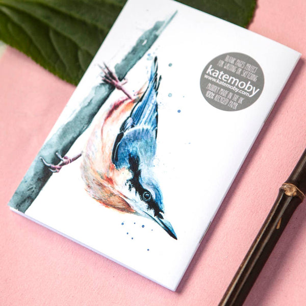 Kate Moby - Inky Nuthatch Eco A6 Notebook