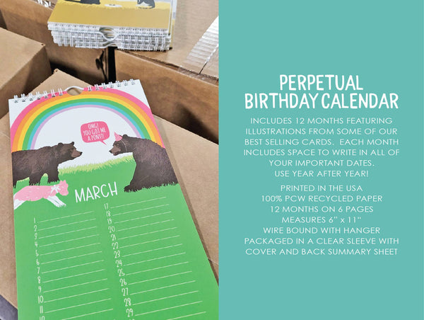 Modern Printed Matter - Perpetual Birthday Calendar