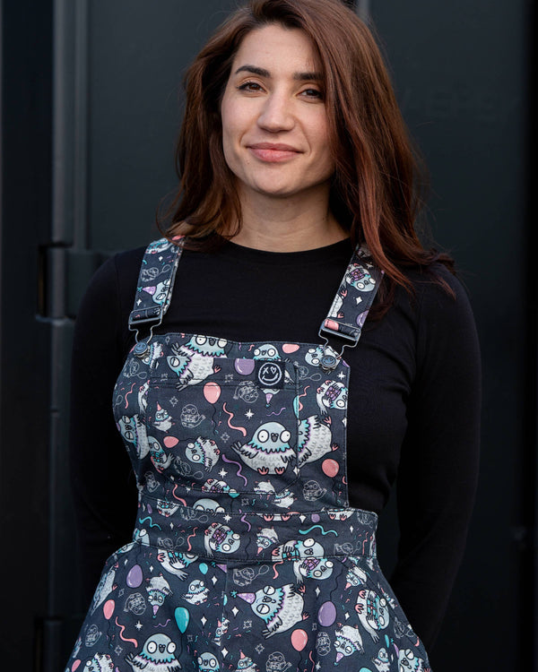 Rebel Romance - Rebel Romance x Katie Abey Pigeon Party Flared Pinafore