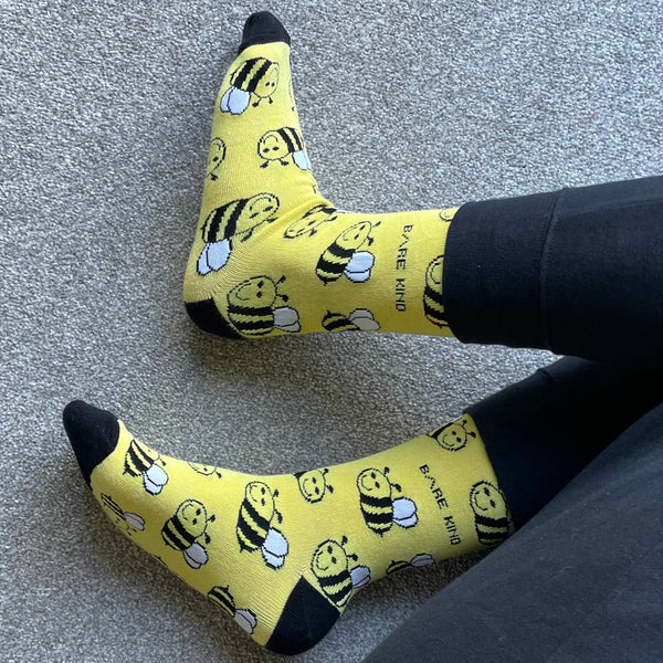 Bare Kind Socks - Bee Socks | Bamboo Socks | Yellow Socks | Meadow Socks