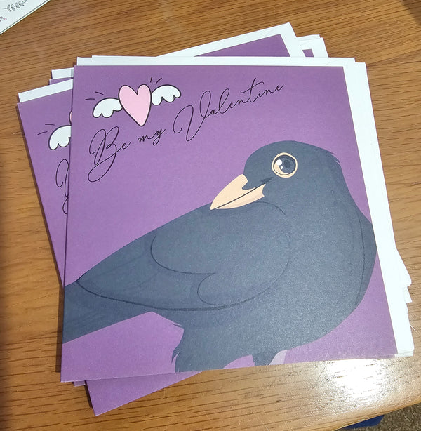 Card - Be my valentine - Blackbird - now discontinued, last stock remaining