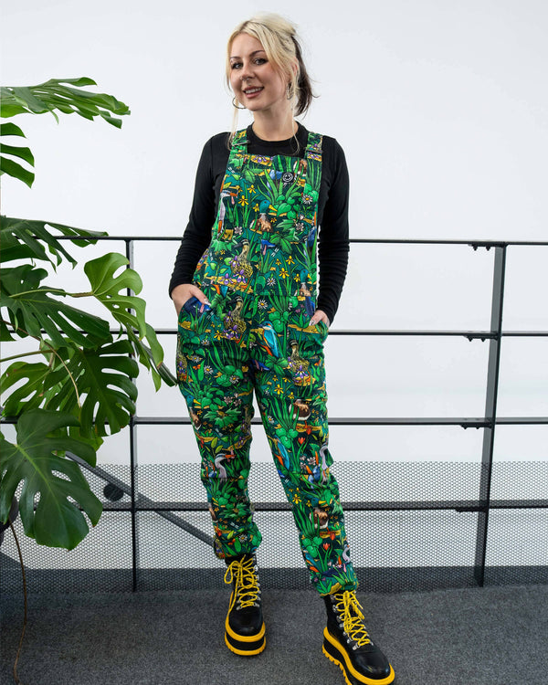 Rebel Romance - RESTOCK PRE ORDER - Rebel Romance Pond Birds Stretch Dungarees